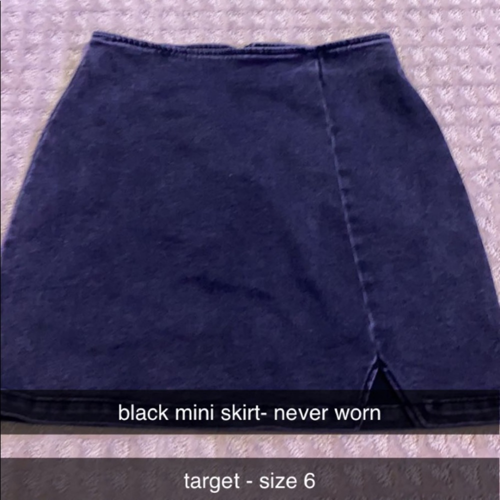 black mini skirt with cutout from target